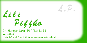 lili piffko business card